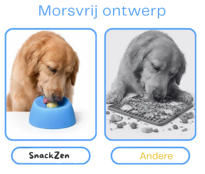 SnackZen β Rustig likken. Blije hond.